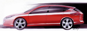 dessin de Peugeot 407 SW: systme d'enceintes JBL